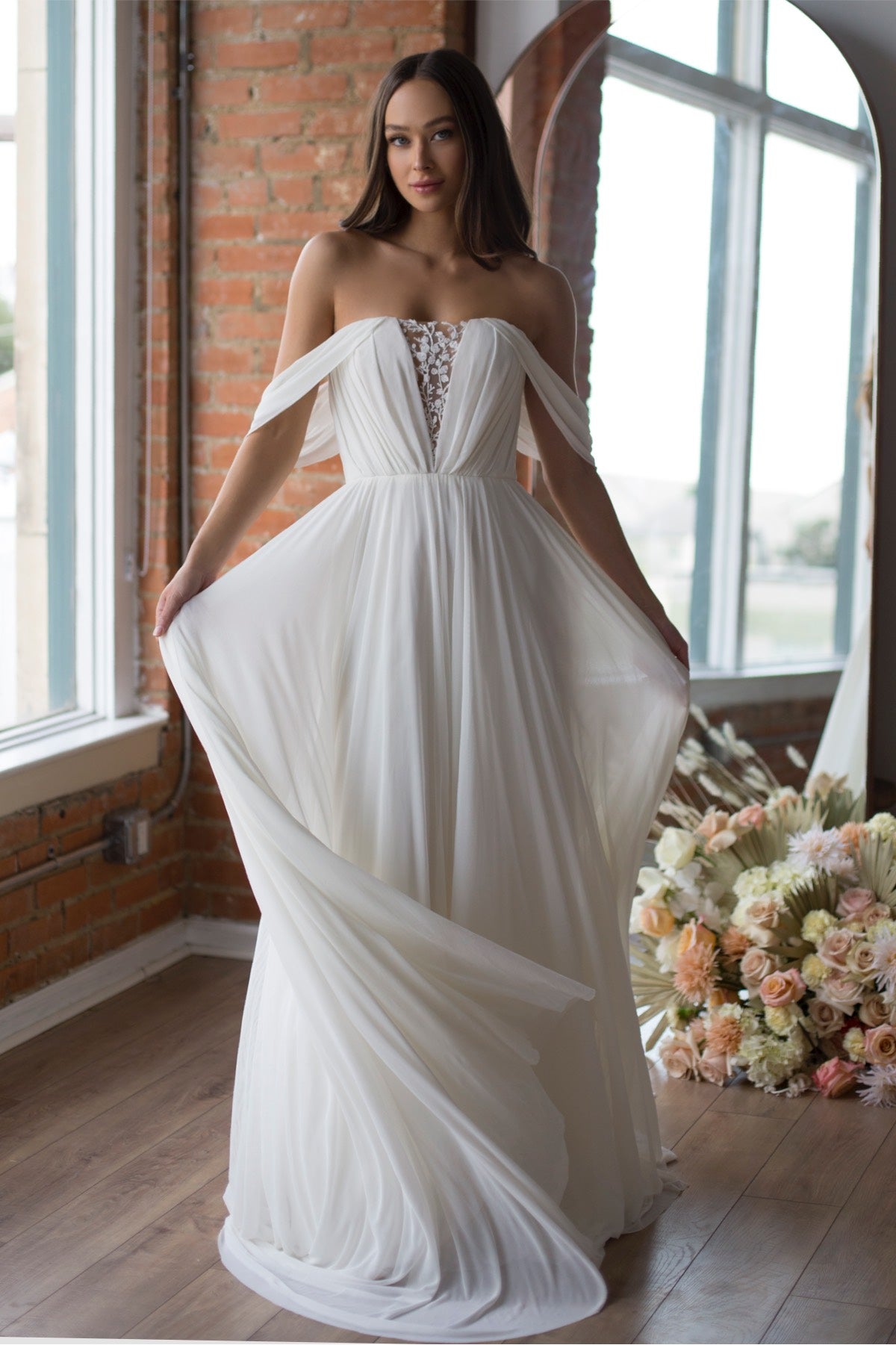 Simple wedding gown